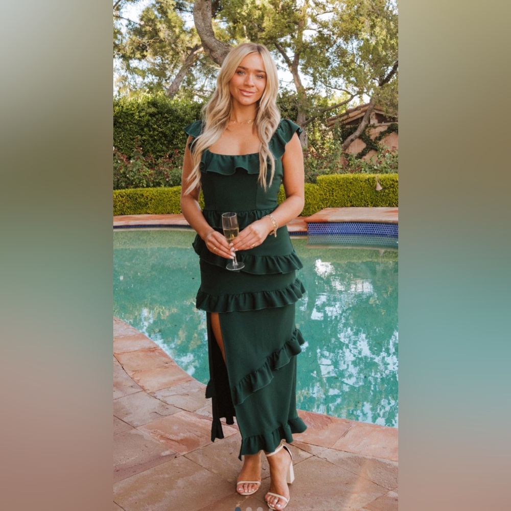 NWT Green Greta Midi Dress